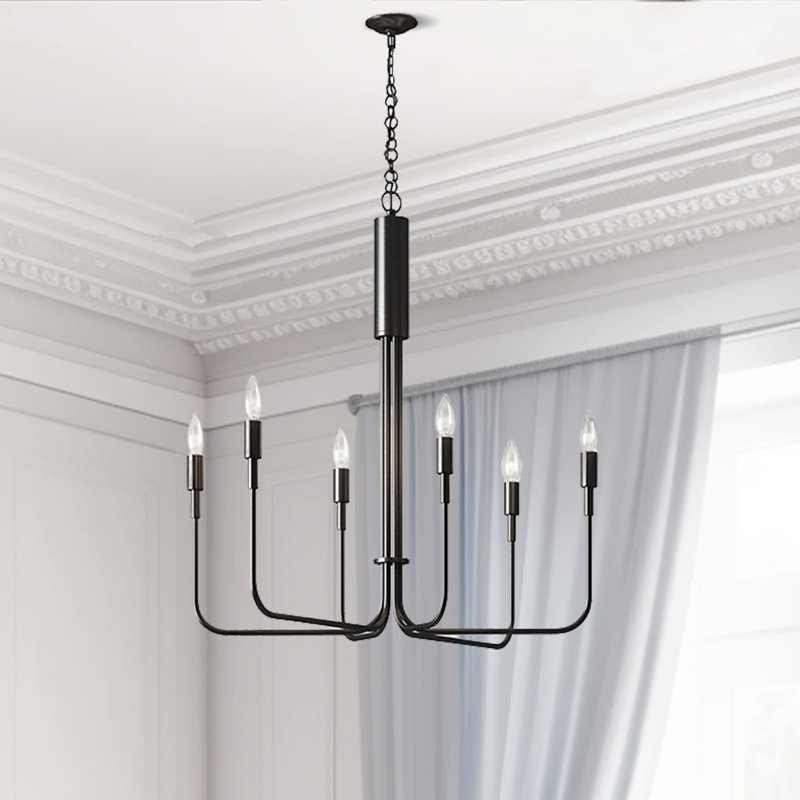 Lustre traditionnel / classique à 6 lumières de style bougie Emilyn