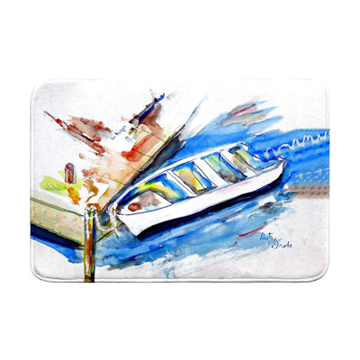 Rowboat at Dock Bath Mat