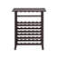 24 Bottle Floor Wine Bottle & Glass Rack Brown