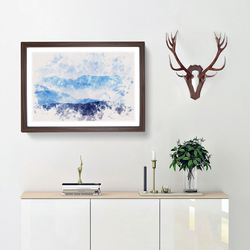 Mountain Sky - Framed Print, Walnut Framed, 45cm H x 63cm W x 2cm D