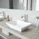 Vinca 18" L x 14" W x 5" H Rectangular White Matte Stone™ Vessel Bathroom Sink with 10" H Faucet