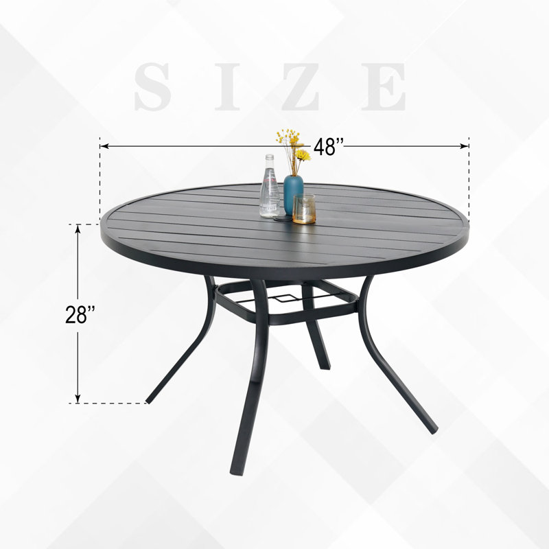 Table de salle à manger pour 4 personnes avec chaises pivotantes, Bleu
