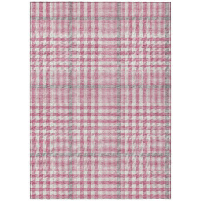Samira Pink Washable Indoor-Outdoor Rug - 