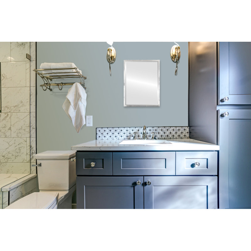 Miroir d'appoint Campblin, Feuille brune argentée, H 13,12 po x l 17,12 po