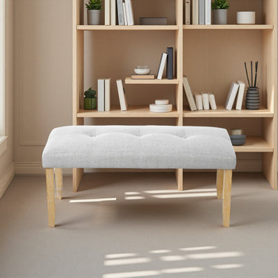 Banc rembourré capitonné, bancs de chambre à coucher modernes, bancs de salle à manger rembourrés, banc de bout de lit en tissu pour le vestibule de la salle à manger de la chambre à coucher