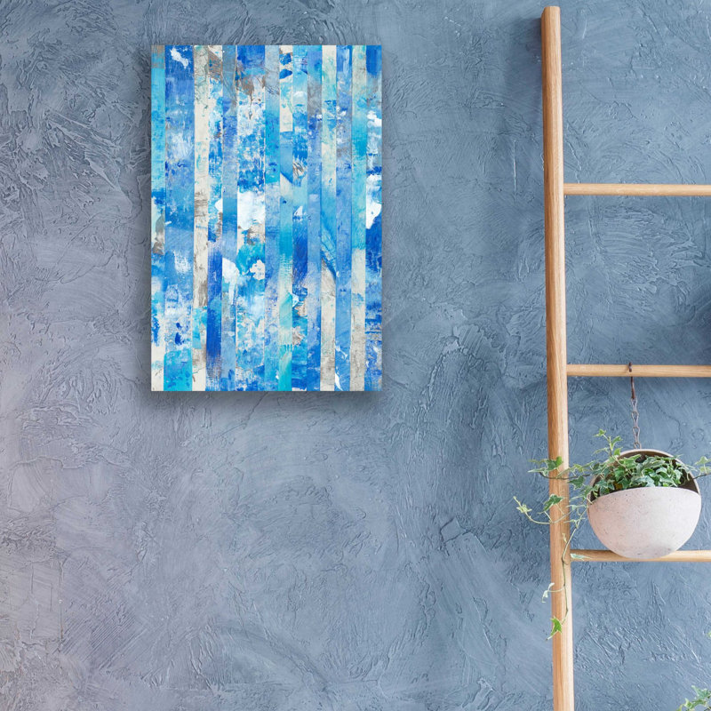 «Shifting Blues II» par Tim O'Toole, art mural en verre acrylique, H 24 po x l 16 po x P 0,2 po