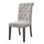 Ensemble de 2 chaises d'appoint en lin beige et gris Yabeina