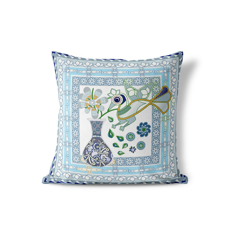  Housse et insert de coussin carré en polyester intérieur / extérieur, 26 po x 26 po, Blanc