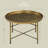 24" Round Hammered Coffee Table – Gold Vintage