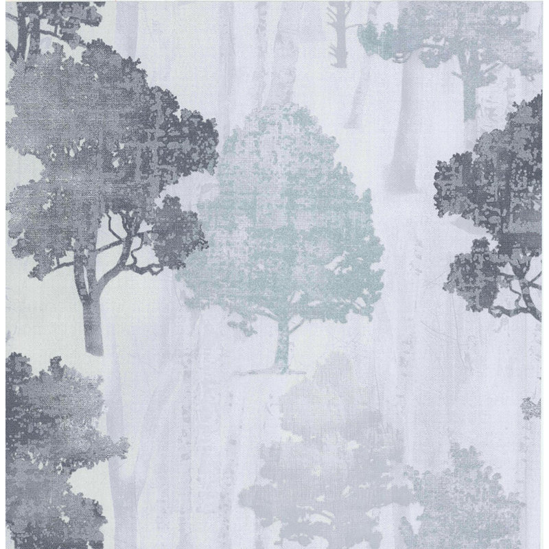 Rouleau de papier peint L 33 pi x l 20,5 po Kitchen & Bath Essentials Tree, Argent
