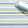 Daphne Striped Cotton Area Rug in Beige/Blue/Moss