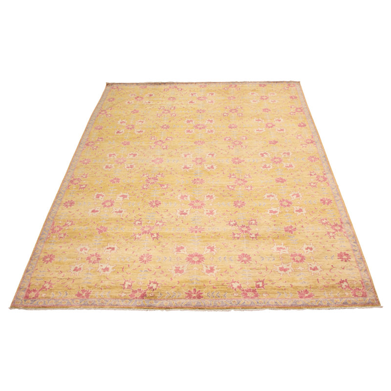 Tapis or foncé Peshawar Oushak 10 pi 1 po x 13 pi 7 po