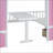 Twin Over Twin Convertible Pinewood Bunk Bed with Desk - White/Gray/Pink for Small Bedrooms