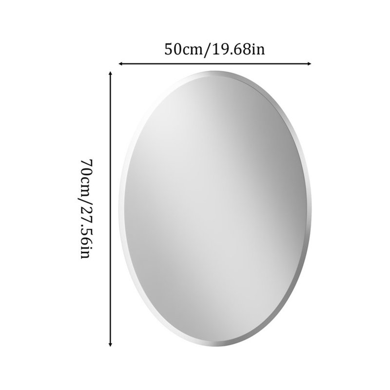 Oval Flat Rithi Wall Mirror, 70cm x 50cm