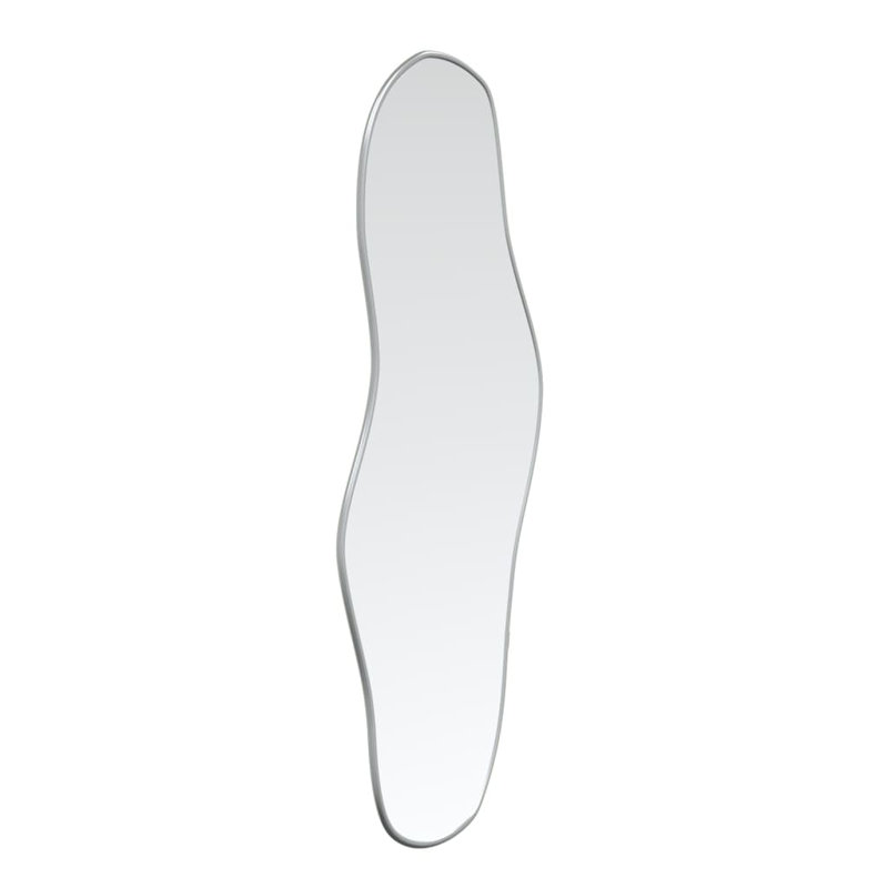 Miroir mural vidaXL, fixation murale en PVC, 23,62 po x 9,84 po, Argent argent