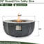 Table de foyer d'extérieur 36 pouces pour le jardin, oxyde de magnésium gris, allumeur électronique à impulsion, arrière-cour ronde à deux étages, 50000, finition, brûleur en acier inoxydable, allumage facile