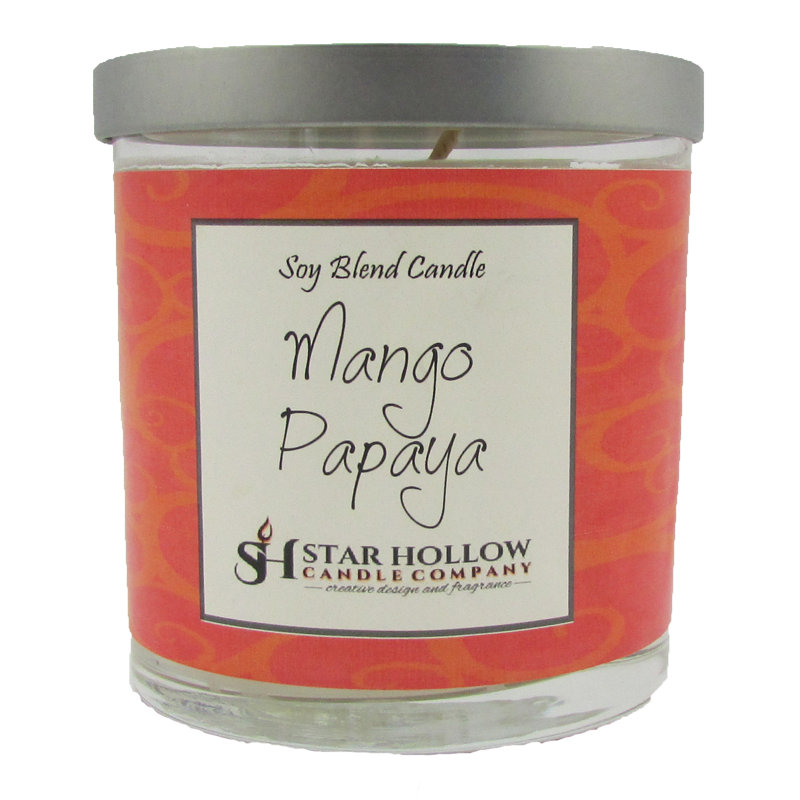 Mango Papaya Scented Jar Candle, 3.25" H x 2.75" W x 2.75" D