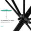 Parasol de patio 6,5 pi x 10 pi, revêtement de protection, manivelle et inclinaison flexible, parasol rectangulaire sarcelle de 10 pi, protégé, facile à manipuler