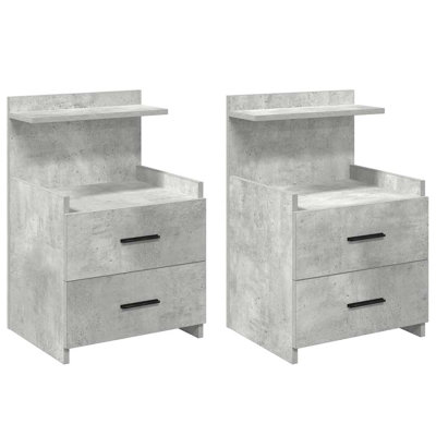 Bedside Cabinet With 2 Drawers 40X36.5X62 Cm
