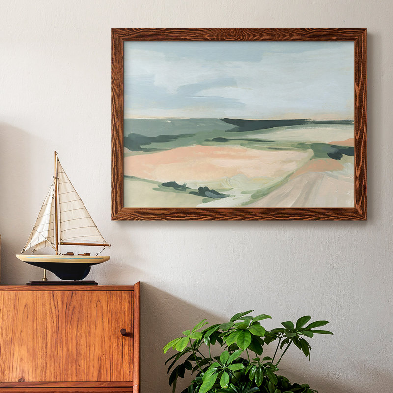 «Pastel Plains I», toile tendue avec châssis rustique, H 22 po x l 32 po x P 1,5 po, Érable