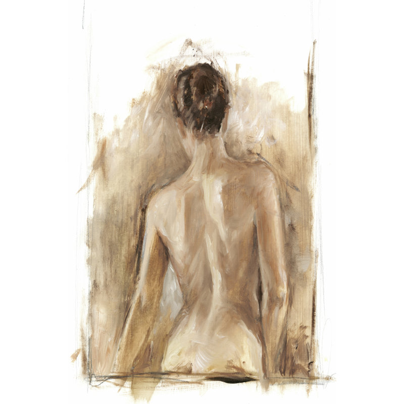 Figure Study I by Ethan Harper - Wrapped Canvas Painting, 46cm H x 30cm W