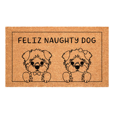 Paillasson Malteses Feliz Naughty Dog, 24 po x 36 po