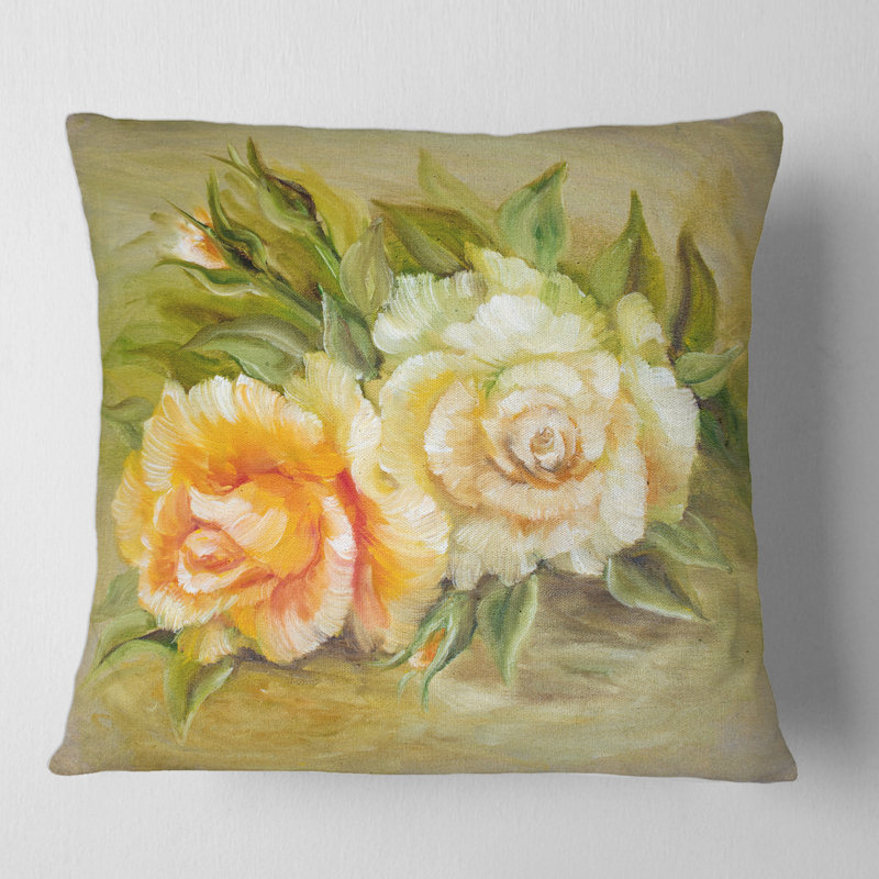Housse et insert de coussin carré Roses, 18" x 18"