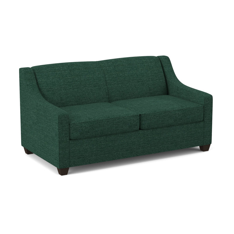 Phillips 68" Recessed Arm Sofa Bed with Reversible Cushions, Antic Jade, Cafelle, Hybrid
