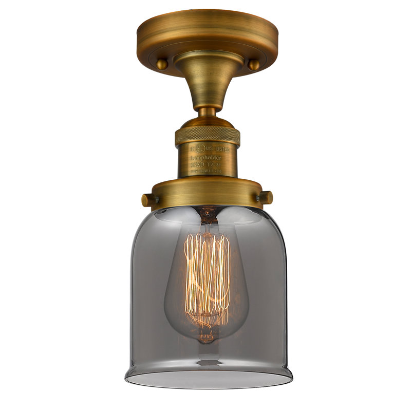 Plafonnier semi-encastré à 1 lumière 5 po Archambault, Bronze huilé, Ampoule DEL 6 watts Vinage, Boîtier blanc mat