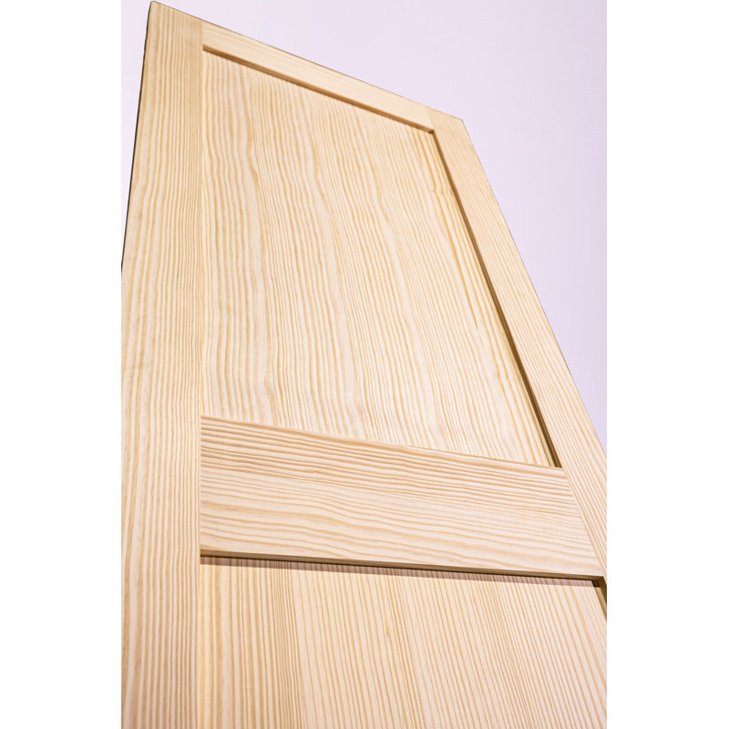 2 Panel Shaker Unfinished Wood Door - Vertical Grain, 24" W x 79.92" H