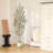Adcock Artificial Olive Tree with Natural Wood Trunk in White Planter-1995335716