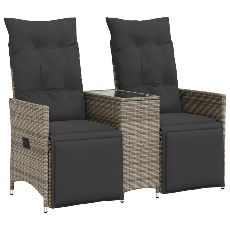  Reclining Garden Sofa Grey