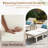 Outdoor Acacia Wood Chaise Lounge Set With Table , Cushion Included-1474011380