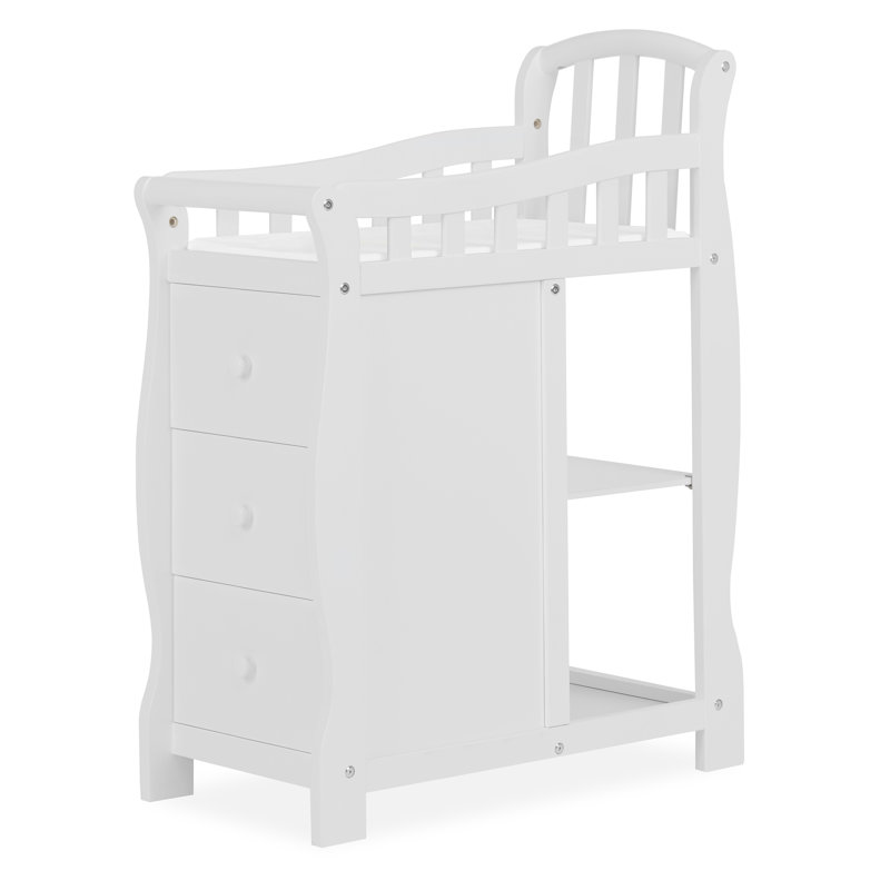 Dream On Me White Pine 4-in-1 Mini Convertible Crib with Changer