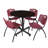 Regency Kobe Round X-Base Breakroom Table, 4 M Stack Chairs-22589924-22589995