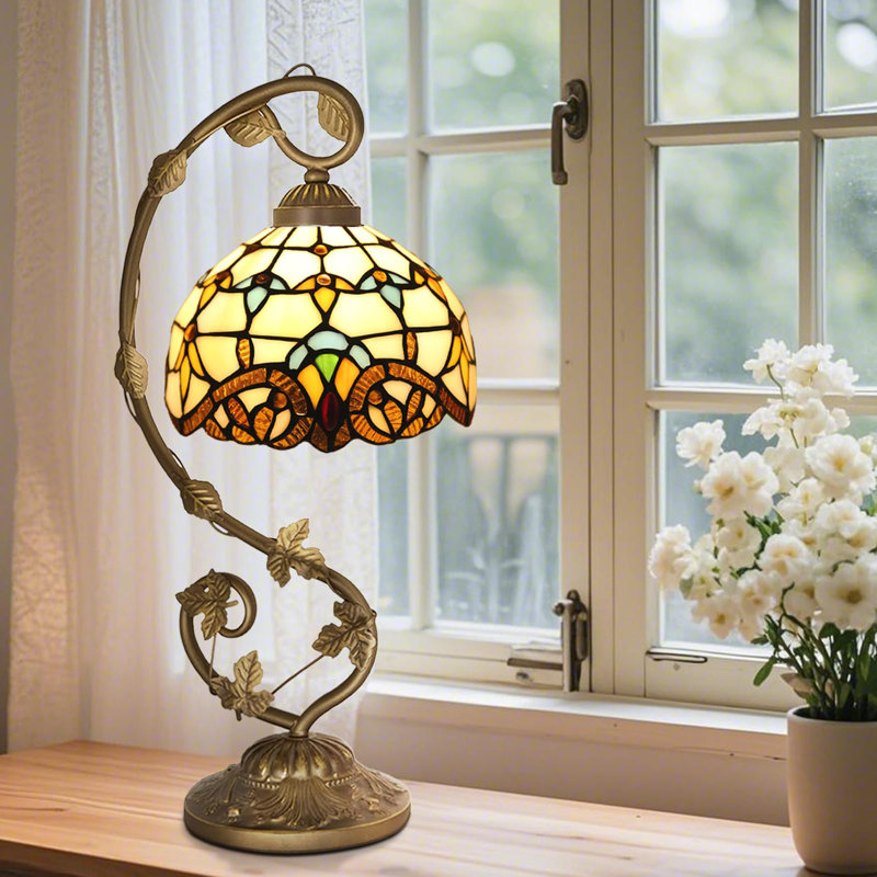 Resin Table Lamp, Beige