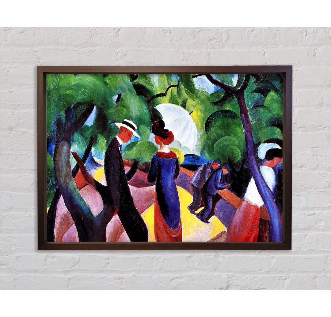 August Macke Promenade Gerahmter Druck