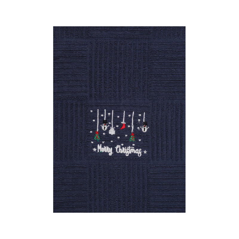 Lynox Cotton Jacquard Tea Towel Kitchen Towel, Navy