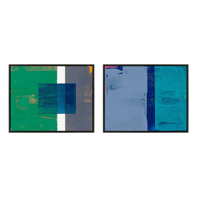 " Bold In Blue Set Of 2 " by Andrea Stokes 2 - Pieces