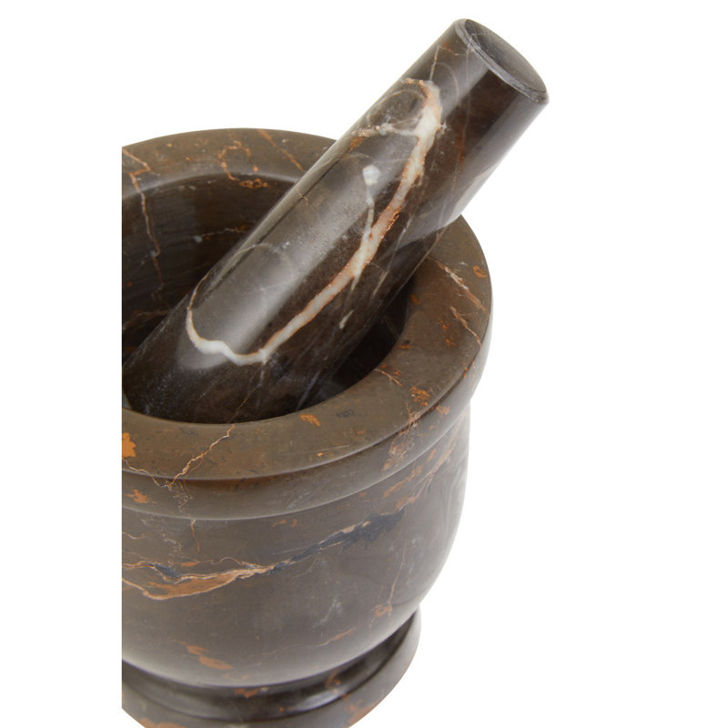 Lariviere Marble Mortar And Pestle Set, Brown
