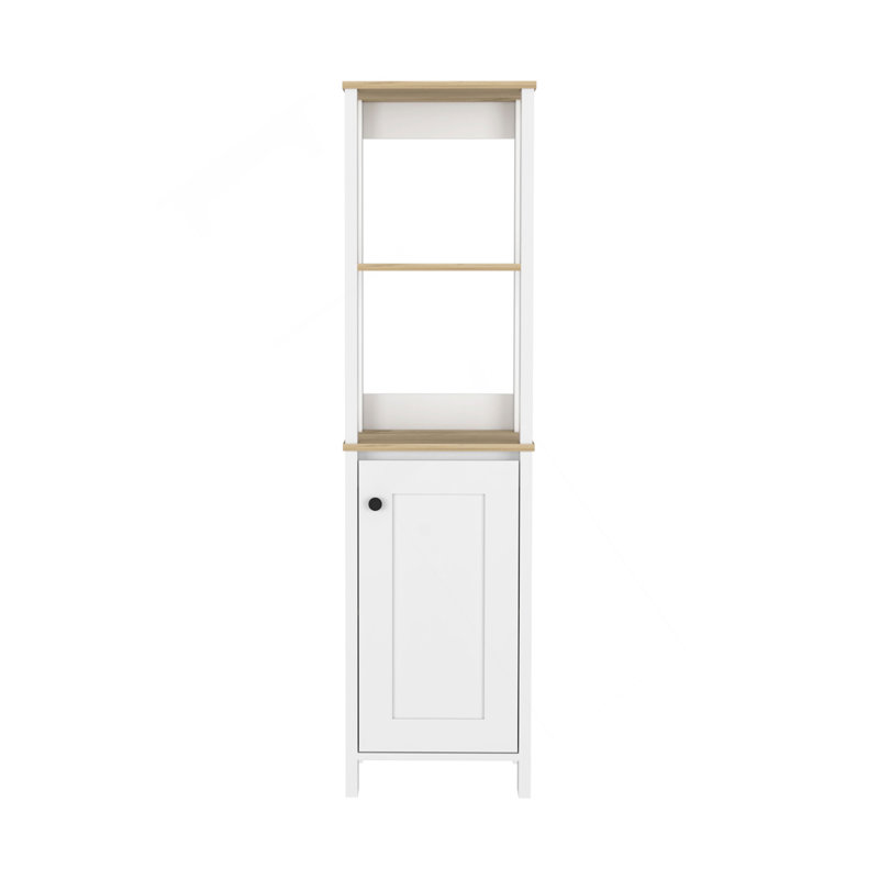 Armoire à linge arctique, avec quatre tablettes et une porte, Multi-couleur
