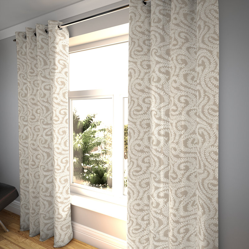 Holoman Blackout Curtain Pair, Width 228 x Drop 228cm, Stone Beige