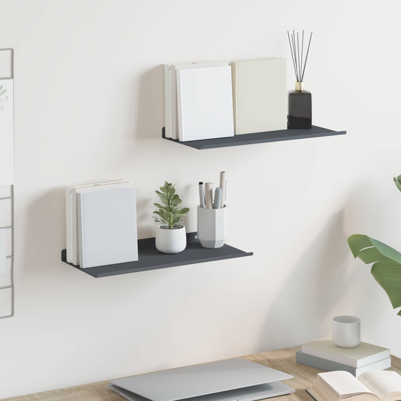 Steel Floating Shelf, Anthracite