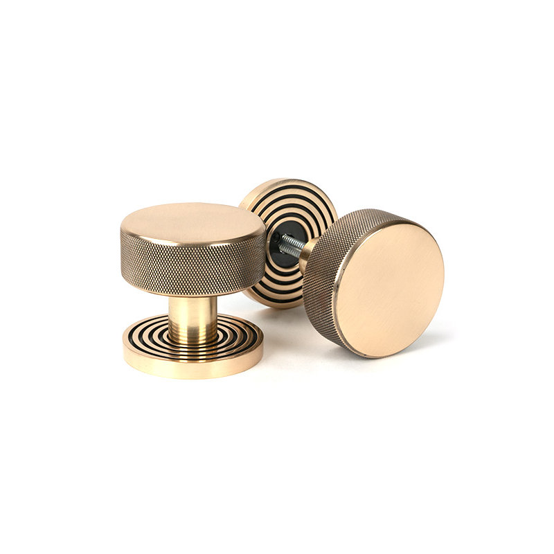 Brompton Interior Mortise Knobset, Polished Bronze