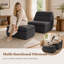 Ensemble de fauteuil d'appoint et de repose-pieds 33 po en mousse viscoélastique à compression - repose-pieds sans cadre avec assise profonde sans assemblage requis-2100701741