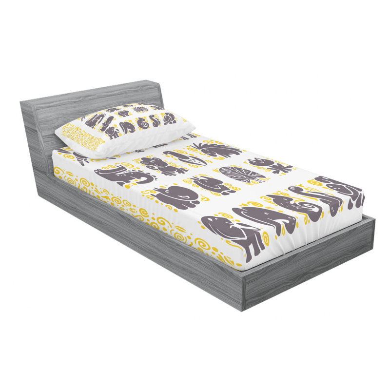 Ensemble de draps en autruche, Ensemble de draps pour lit simple avec drap-housse