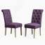 Chaise parsons capitonnée en bois massif Habit, ensemble de 2, mauve-2008376603
