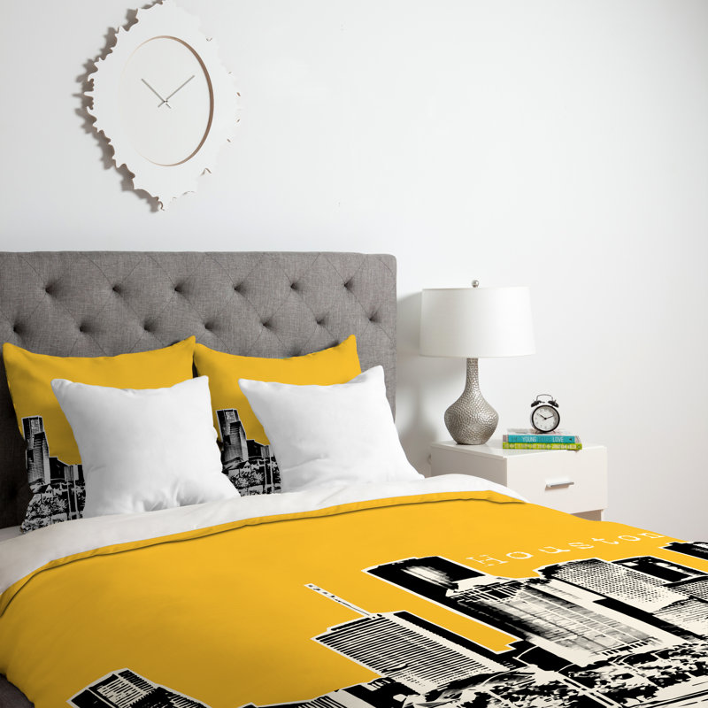 Housse de couette légère Bird Ave, Très grand, Jaune