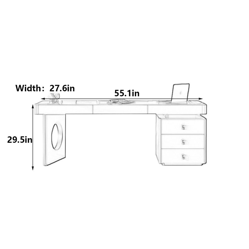 Lesko, 29.5" H x 55.1" W x 27.6" D