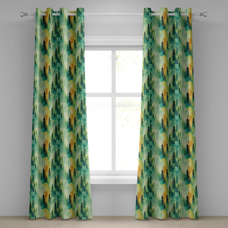Semi Sheer Curtain Pair